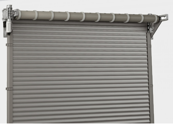 Rolovací průmyslová vrata na skladovém objektu